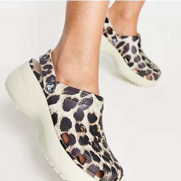 CROCS Shoes - CROCS Platform Animal Print Comfort Clogs